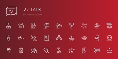 talk icons set