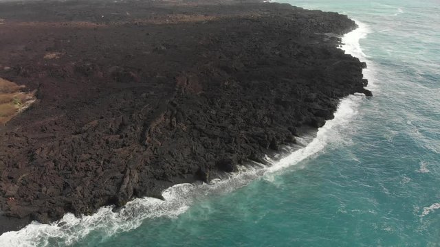 Isaac Hale park (Pohoiki)  showing lava field and its stopping point  along with new black sand beach!