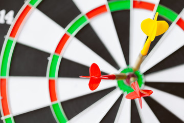 dartboard business success concept