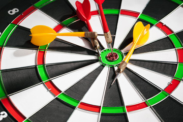 dartboard business success concept