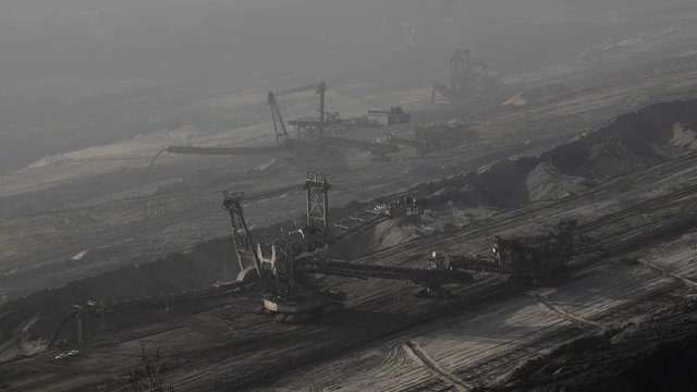 Hambach Brown Coal Opencast Mine near Bergheim, North Rhine-Westphalia, Germany, Europe