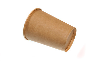 disposable glass isolated on white background