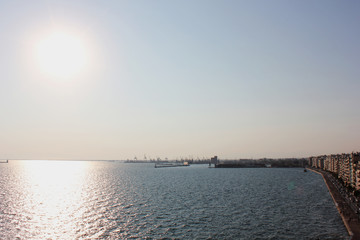 Obraz premium The seafront and the harbor in Thessaloniki Greece