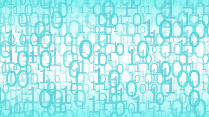 Obraz premium Algorithm machine learning, cyberspace vector mint green color