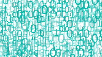 Cyberspace vector mint green computer cloud numbers