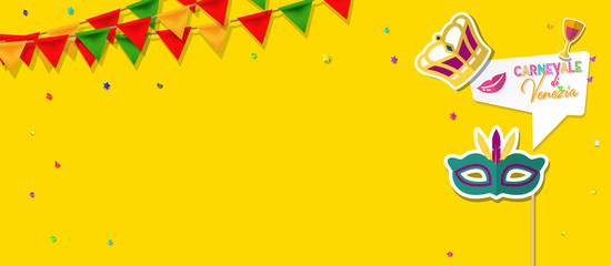 Celebration festive background for Venice Carnival Festival - Venice Carnival Events and Party