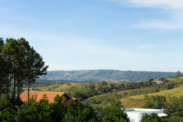 Fototapeta na wymiar view of the village in the mountains