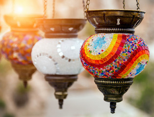 Oriental turkish lanterns lamp