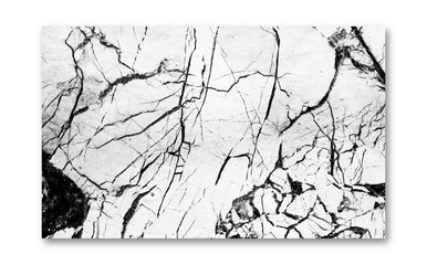 Marble panel isolated on white background.