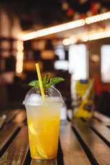 Summer refreshing lemonade with mango