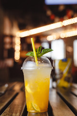 Summer refreshing lemonade with mango