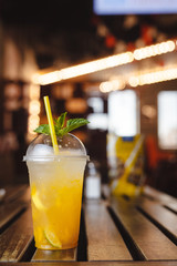 Summer refreshing lemonade with mango