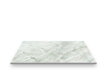 Top marble perspective isolated on white.