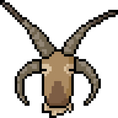 vector pixel art goat head