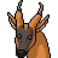 Fototapeta na wymiar vector pixel art goat head
