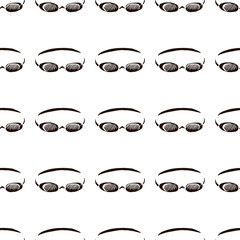 swimming goggles vector seamless pattern
