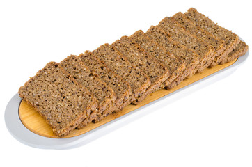 Sliced rye bread with sunflower seeds