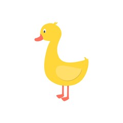 Cartoon goose icon on white background. Vector illustration.