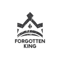 Forgotten king logo icon design template vector
