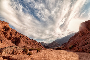 Rainbow Valley with Clouds, Atacama Desert Chile