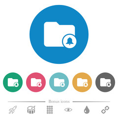 Directory alerts flat round icons