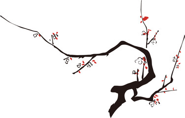 浮世絵　梅　その1