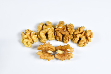 Walnut on a white background.