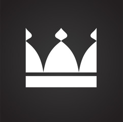 Crown set on black background for graphic and web design, Modern simple vector sign. Internet concept. Trendy symbol for website design web button or mobile app