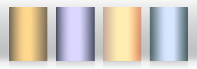 A set of metallic gradients. Design element.