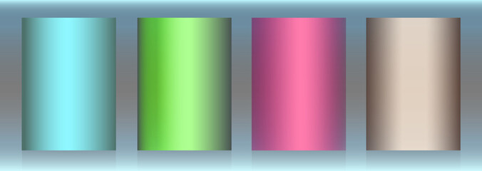 Fototapeta premium Set of bright neon gradients. Matte 