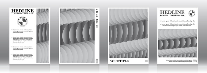 A set of layouts for the design of covers, flyers, brochures, albums, books, notebooks, promotional...