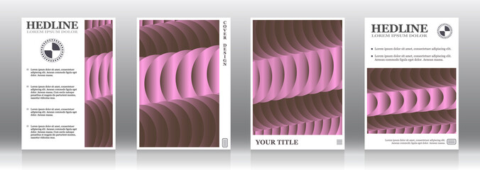 A set of layouts for the design of covers, flyers, brochures, albums, books, notebooks, promotional...