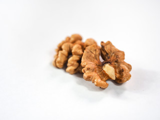 Walnut on a white background.