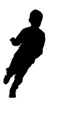  Silhouette of child running silhouette