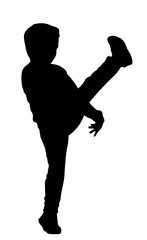  Silhouette of child running silhouette