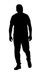 Silhouette of a young woman