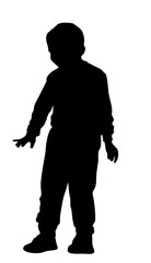 Stock Silhouette of little boy