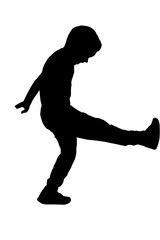  Silhouette of child running silhouette