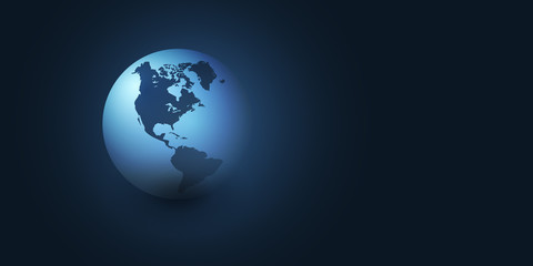 Earth Globe Design - Global Business, Technology, Globalisation Concept, Vector Template 