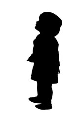 Silhouette of a little girl