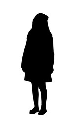 Silhouette of a little girl