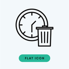 Waste of time vector icon