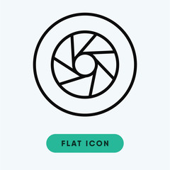 Lens vector icon