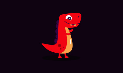 Cute Dinosaur Vector Cartoon