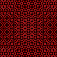 Ethnic classic pattern. Seamless vector illustration. Abstract geometric repeat backdrop. For decoration, wallpaper, print, fabric. Black, red color