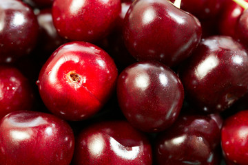 Sweet cherries background/ full frame