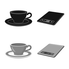 Vector design of kitchen and cook icon. Set of kitchen and appliance vector icon for stock.