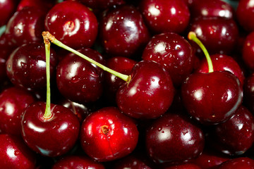 Sweet cherries background/ full frame