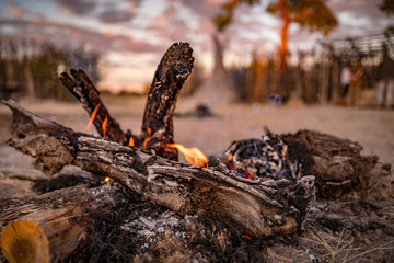 Lagerfeuer nahaufname 