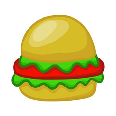 hamburger isolated illustration on white background